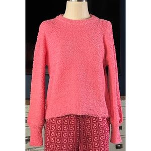Anthropologie Sanctuary Fuzzy Plush Pink Sweater XXS